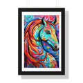 Abstract Horse Framed Vertical Poster