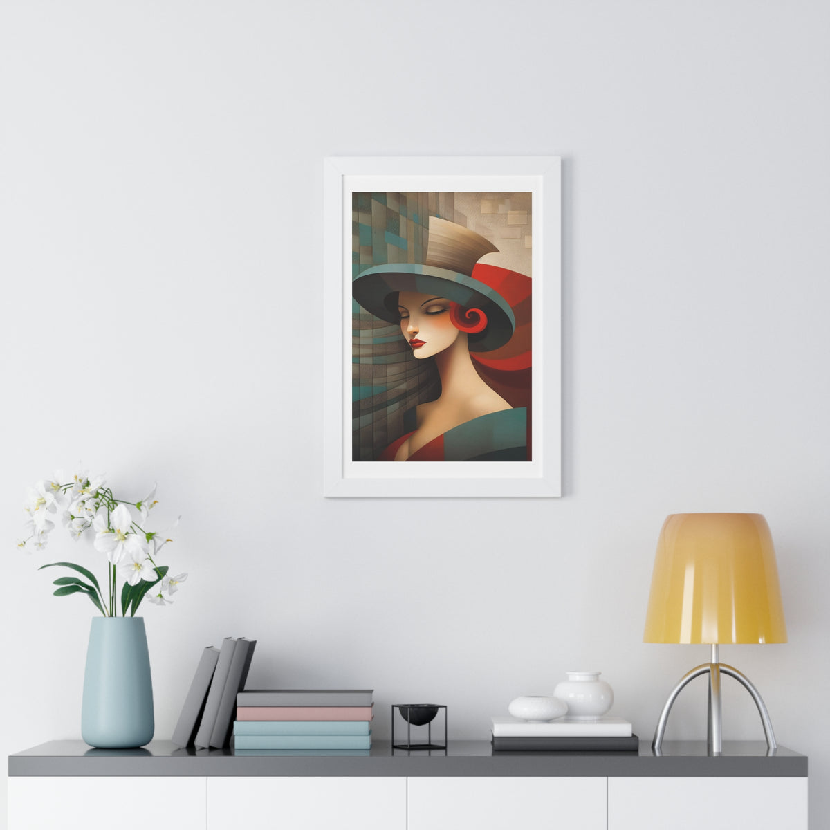 Abstract Lady Framed Vertical Poster