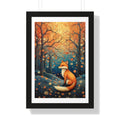 Abstract Fox Framed Vertical Poster