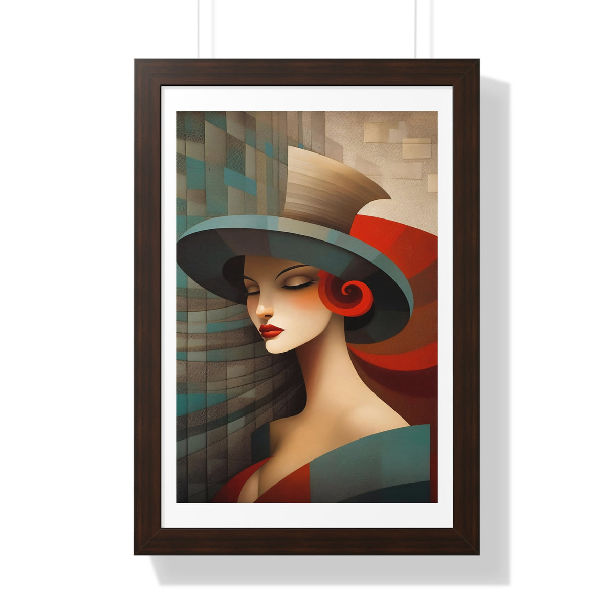 Abstract Lady Framed Vertical Poster