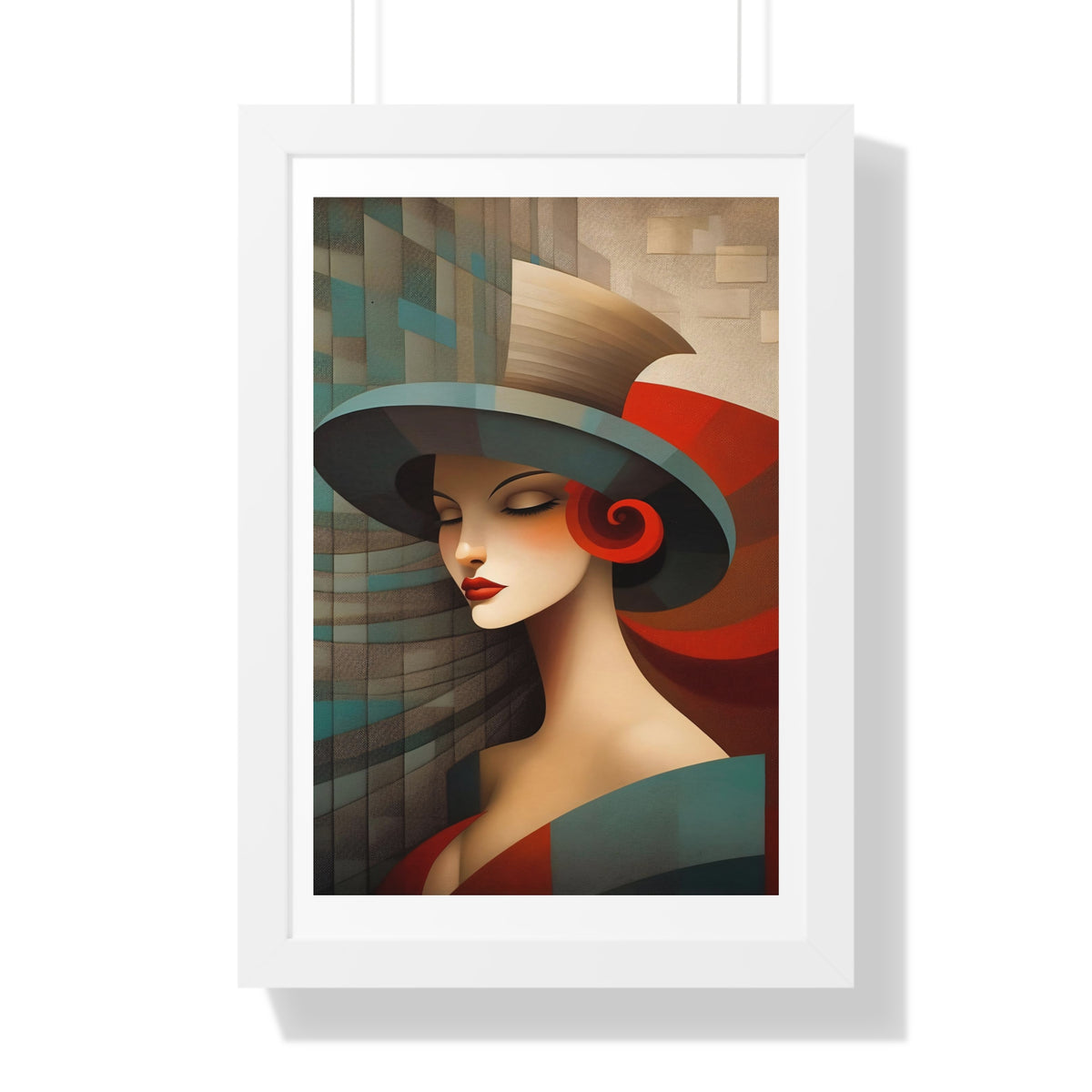 Abstract Lady Framed Vertical Poster