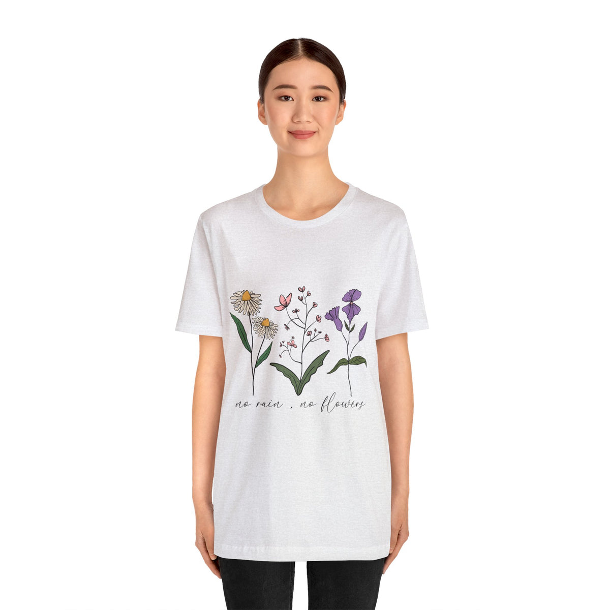 No Rain No Flowers Unisex Jersey Short Sleeve Tee