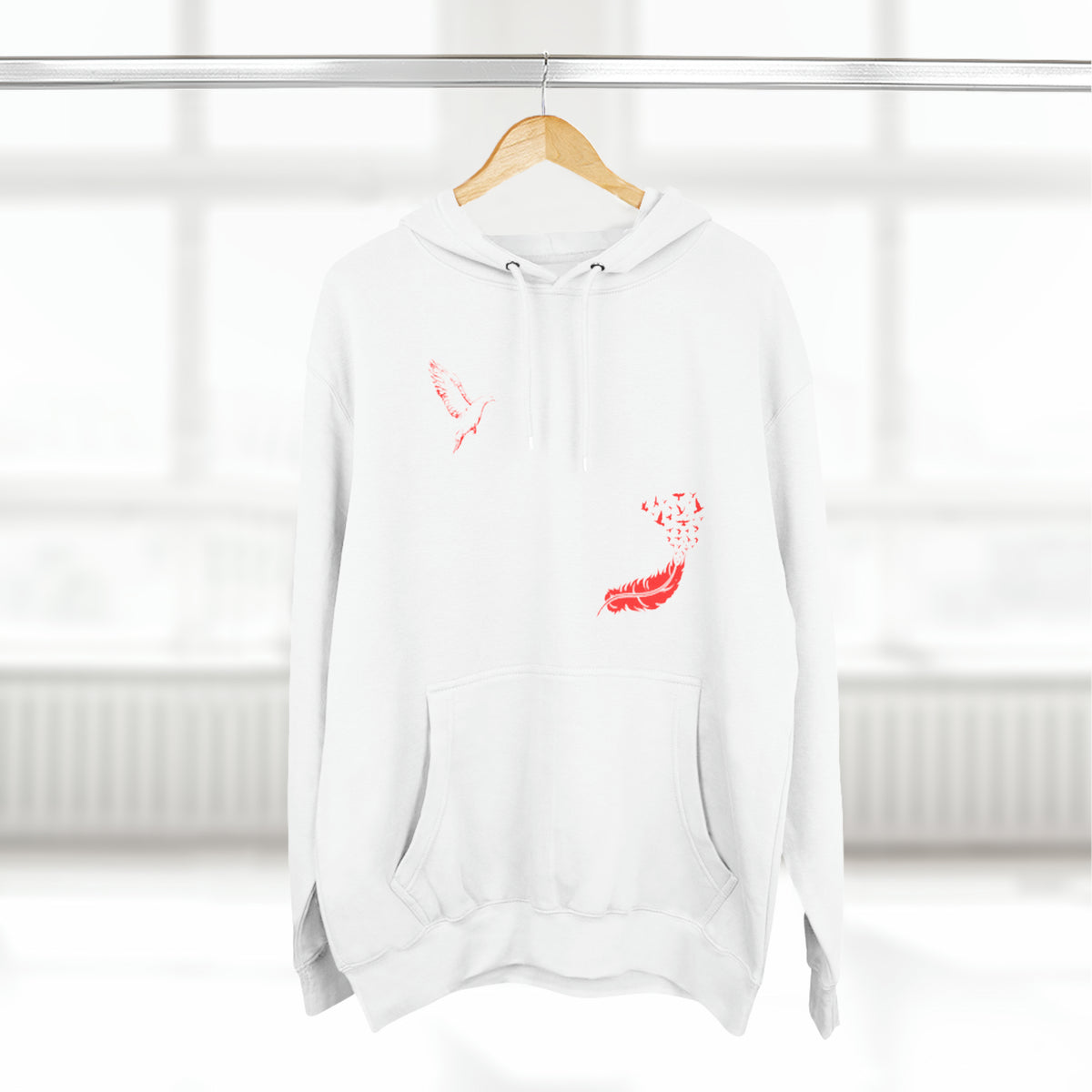 Three-Panel Fleece Hoodie