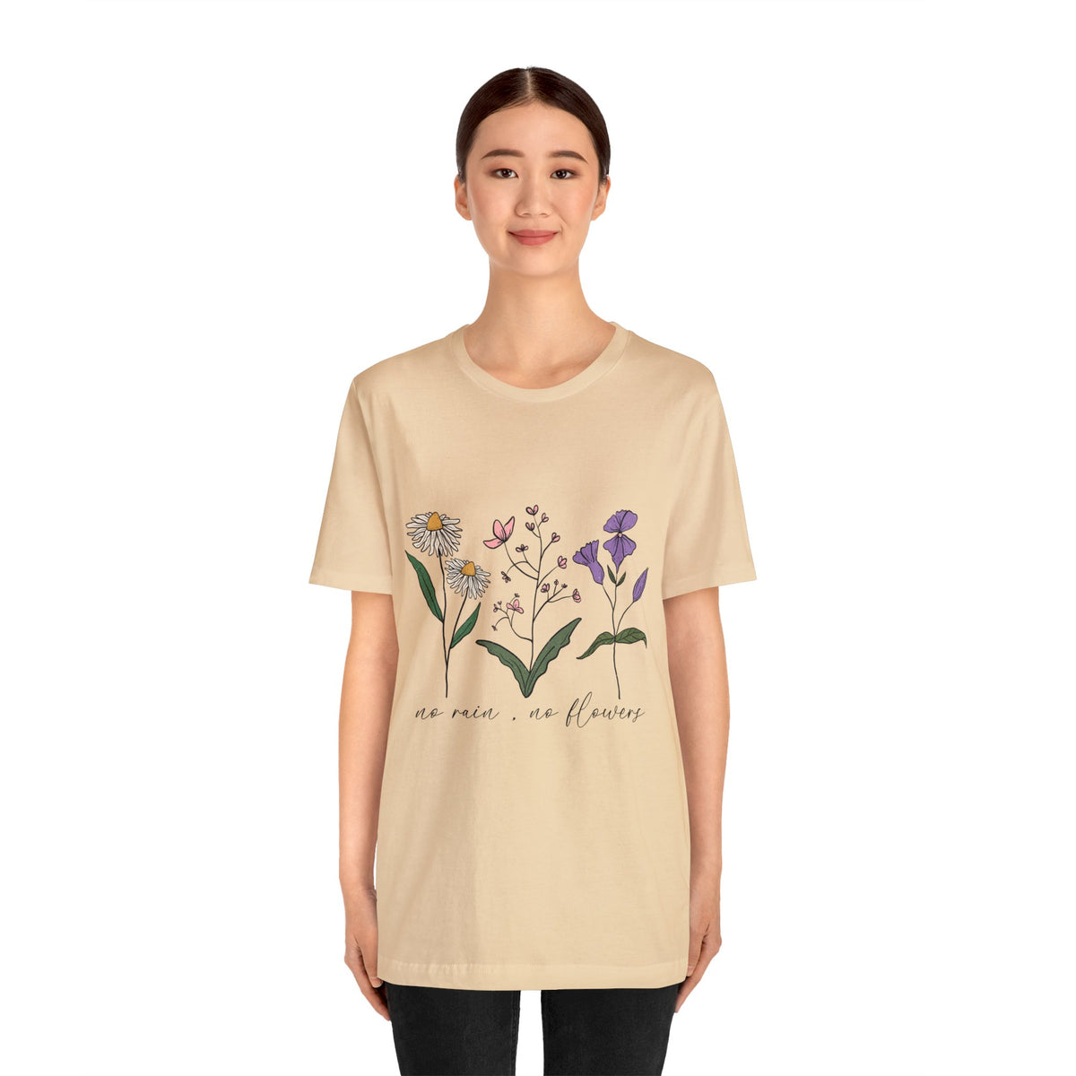 No Rain No Flowers Unisex Jersey Short Sleeve Tee