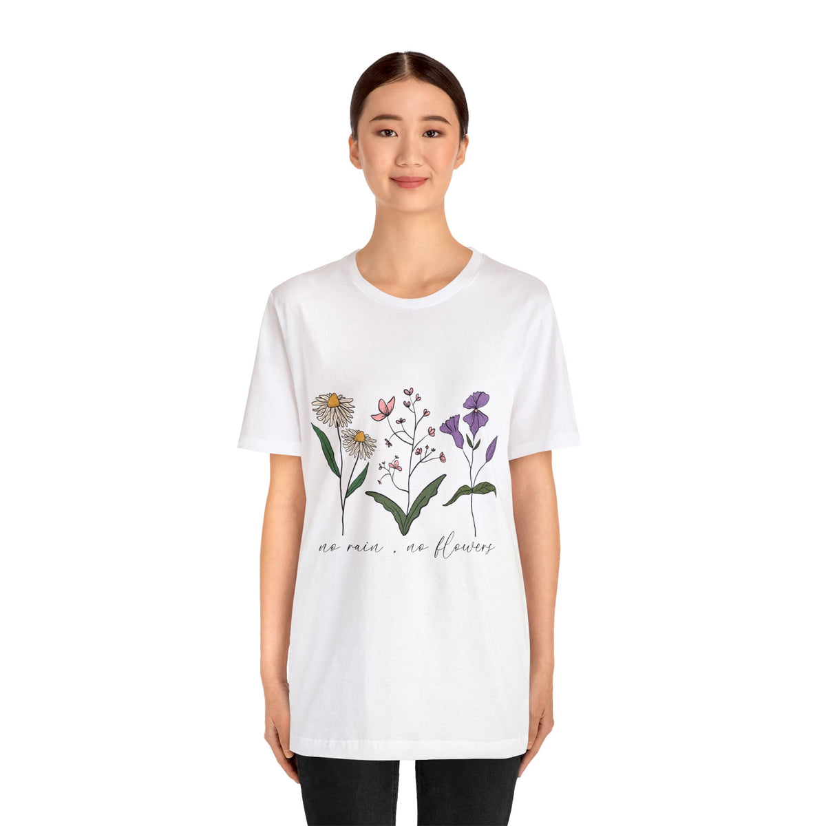 No Rain No Flowers Unisex Jersey Short Sleeve Tee