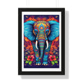 Abstract Elephant Framed Vertical Poster