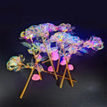 Romantic Colorful LED Fairy Rose Artificial Galaxy Rose Flowers for Girl Friend Valentine's Day Gift Wedding Party Home Decor