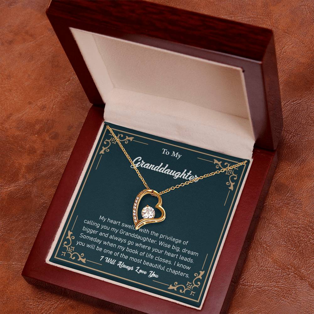 To My Granddaughter Forever Love Necklace