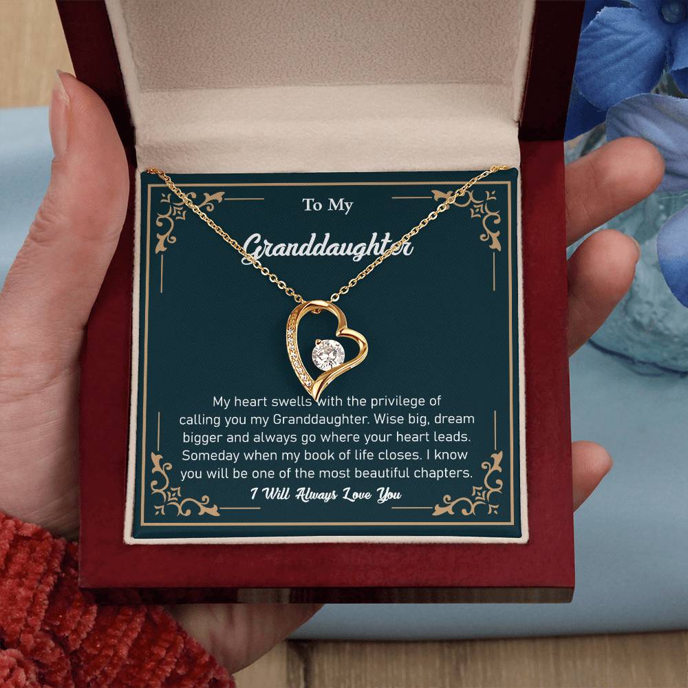 To My Granddaughter Forever Love Necklace