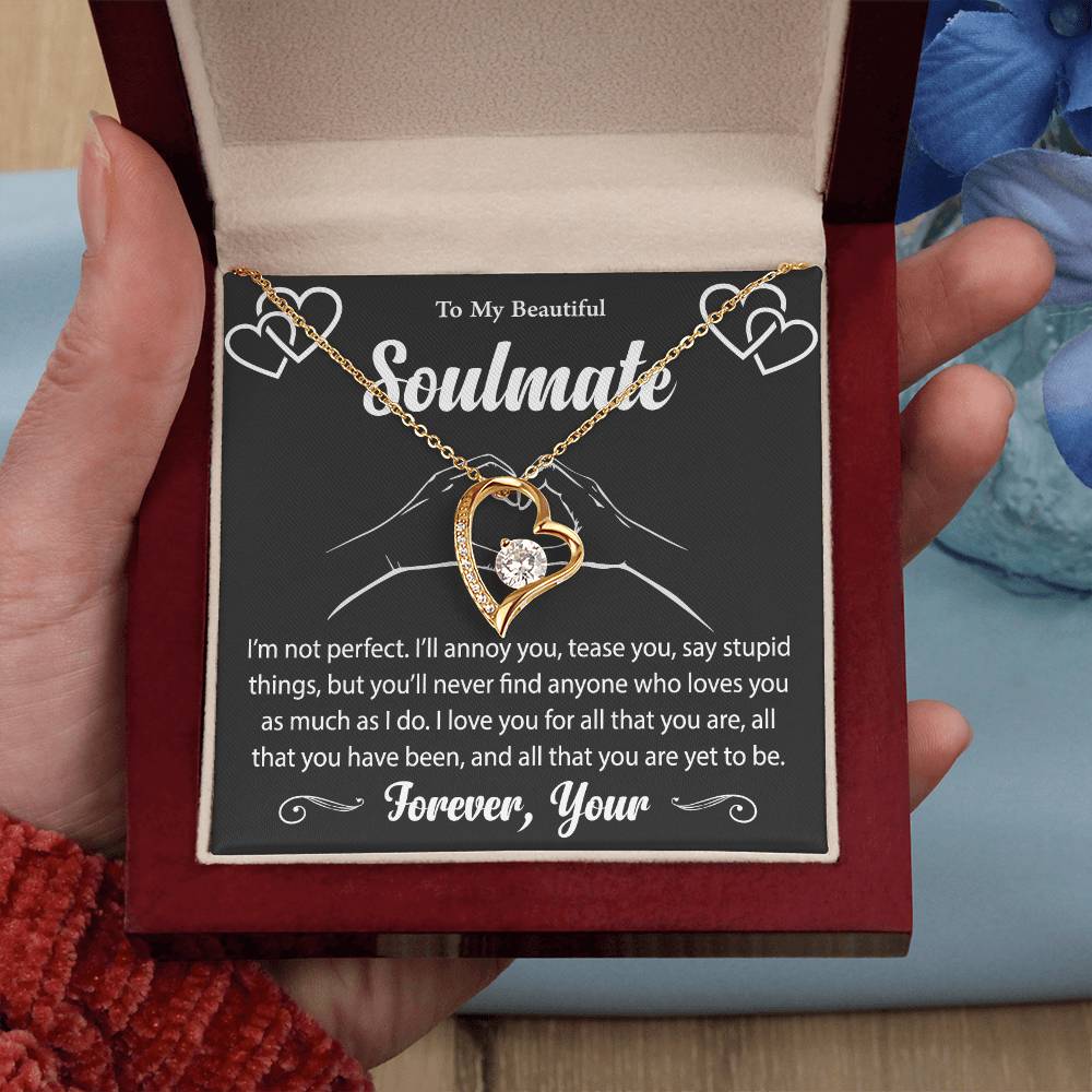 To My Beautiful Soulmate Forever Love Necklace