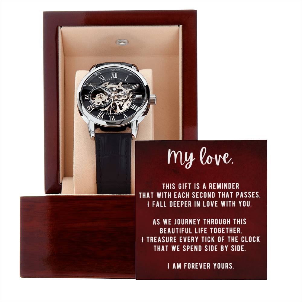 My Love Men's Openwork Watch