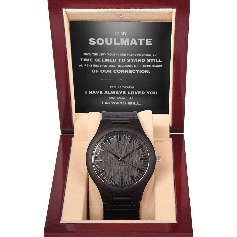 To My Soulmate Wooden Watch