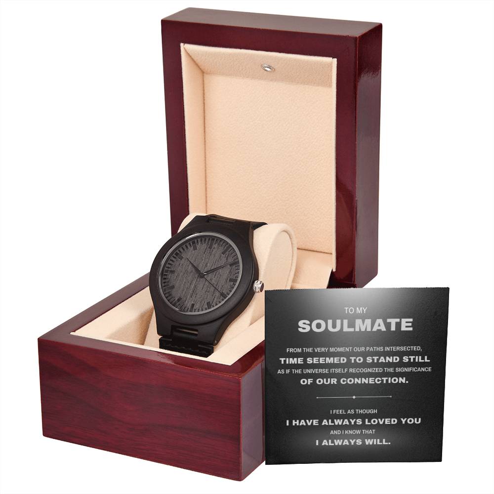 To My Soulmate Wooden Watch