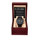 For You Babe- Black Chronograph Watch