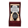 To My Amazing Husband- Black Chronograph Watch