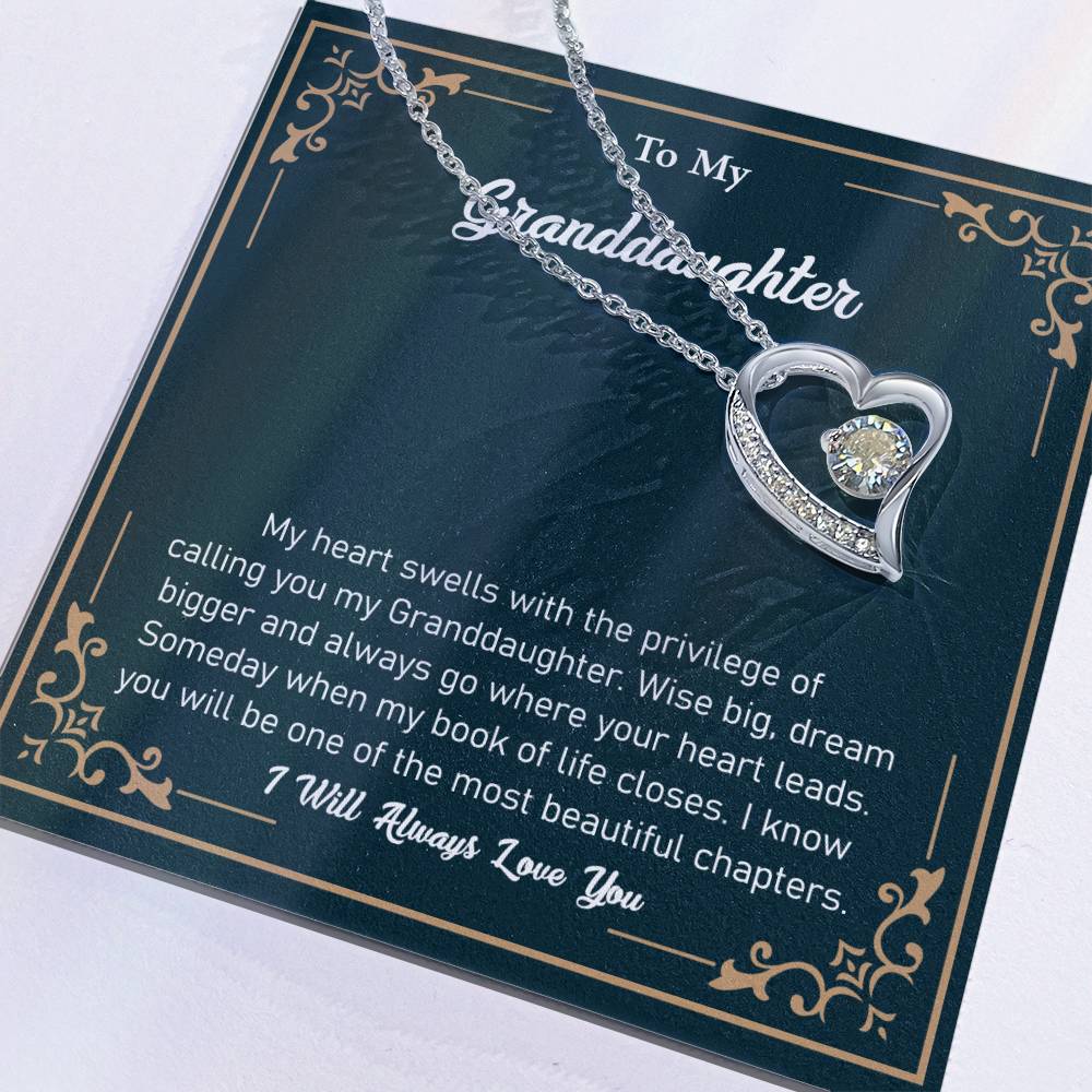 To My Granddaughter Forever Love Necklace