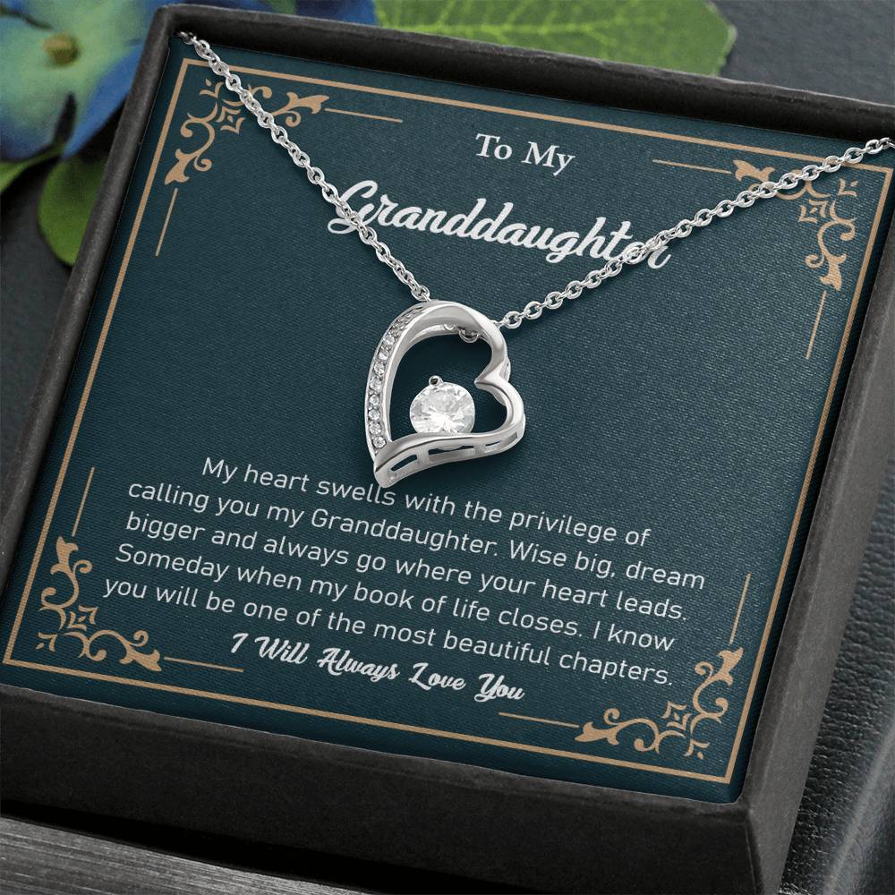 To My Granddaughter Forever Love Necklace