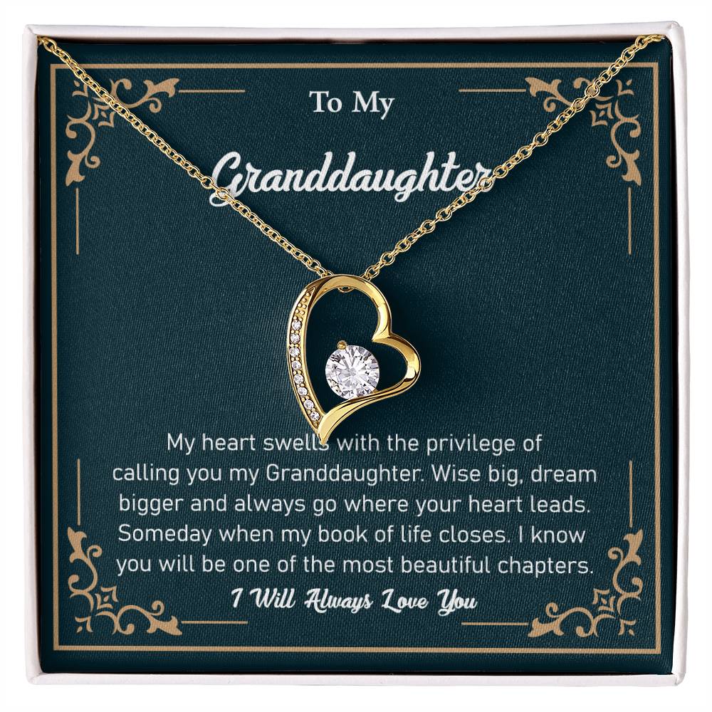 To My Granddaughter Forever Love Necklace